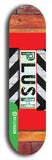 North American maple skateboard deck designed by underground artist BellyRash -- available in widths between 7.5 to 8.5 inches in both mellow concave and steep concave shapes from the BellyRash Limited Edition Blitz Deck series: Plush