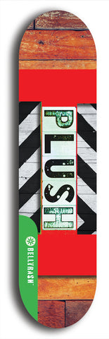 North American maple skateboard deck designed by underground artist BellyRash -- available in widths between 7.5 to 8.5 inches in both mellow concave and steep concave shapes from the BellyRash Limited Edition Blitz Deck series: Plush