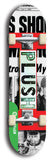 North American maple skateboard deck designed by underground artist BellyRash -- available in widths between 7.5 to 8.5 inches in both mellow concave and steep concave shapes from the BellyRash Limited Edition Blitz Deck series: Plush
