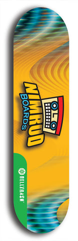 North American maple skateboard deck designed by underground artist BellyRash -- available in widths between 7.5 to 8.5 inches in both mellow concave and steep concave shapes from the BellyRash Limited Edition Blitz Deck series: Nimrod