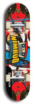 Skateboard deck: Limited edition, North American maple skateboard deck designed by underground artist BellyRash -- available in widths 7.5 to 8.5 inches in both mellow concave and steep concave shapes. Artwork: NIMROD brand popsicle-shaped skateboard deck with NIMROD logo