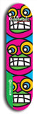 North American maple skateboard deck designed by underground artist BellyRash -- available in widths between 7.5 to 8.5 inches in both mellow concave and steep concave shapes from the BellyRash Limited Edition Blitz Deck series: Oddheads
