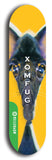 North American maple skateboard deck designed by underground artist BellyRash -- available in widths between 7.5 to 8.5 inches in both mellow concave and steep concave shapes from the BellyRash Limited Edition Blitz Deck series: Xomfug