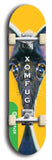North American maple skateboard deck designed by underground artist BellyRash -- available in widths between 7.5 to 8.5 inches in both mellow concave and steep concave shapes from the BellyRash Limited Edition Blitz Deck series: Xomfug