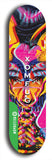 North American maple skateboard deck designed by underground artist BellyRash -- available in widths between 7.5 to 8.5 inches in both mellow concave and steep concave shapes from the BellyRash Limited Edition Blitz Deck series: Xomfug