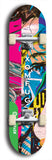North American maple skateboard deck designed by underground artist BellyRash -- available in widths between 7.5 to 8.5 inches in both mellow concave and steep concave shapes from the BellyRash Limited Edition Blitz Deck series: Xomfug