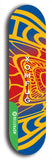 North American maple skateboard deck designed by underground artist BellyRash -- available in widths between 7.5 to 8.5 inches in both mellow concave and steep concave shapes from the BellyRash Limited Edition Blitz Deck series: Xomfug