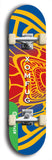 North American maple skateboard deck designed by underground artist BellyRash -- available in widths between 7.5 to 8.5 inches in both mellow concave and steep concave shapes from the BellyRash Limited Edition Blitz Deck series: Xomfug