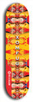 Skateboard deck: Limited edition, North American maple skateboard deck designed by underground artist BellyRash - available widths 7.5 to 8.5 inches in both mellow concave and steep concave shapes. Artwork: XOMFUG logo brand popsicle-shaped deck