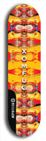 Skateboard deck: Limited edition, North American maple skateboard deck designed by underground artist BellyRash - available widths 7.5 to 8.5 inches in both mellow concave and steep concave shapes. Artwork: XOMFUG logo brand popsicle-shaped deck