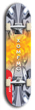 Skateboard deck: Limited edition, North American maple skateboard deck designed by underground artist BellyRash - available widths 7.5 to 8.5 inches in both mellow concave and steep concave shapes. Artwork: XOMFUG logo brand popsicle-shaped deck