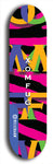 Skateboard deck: Limited edition, North American maple skateboard deck designed by underground artist BellyRash - available widths 7.5 to 8.5 inches in both mellow concave and steep concave shapes. Artwork: XOMFUG logo brand popsicle-shaped deck