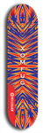 Skateboard deck: Limited edition, North American maple skateboard deck designed by underground artist BellyRash - available widths 7.5 to 8.5 inches in both mellow concave and steep concave shapes. Artwork: XOMFUG logo brand popsicle-shaped deck