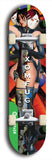 North American maple skateboard deck designed by underground artist BellyRash -- available in widths between 7.5 to 8.5 inches in both mellow concave and steep concave shapes from the BellyRash Limited Edition Blitz Deck series: Xomfug