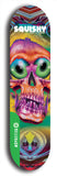 North American maple skateboard deck designed by underground artist BellyRash -- available in widths between 7.5 to 8.5 inches in both mellow concave and steep concave shapes from the BellyRash Limited Edition Blitz Deck series: Squishy