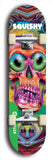 North American maple skateboard deck designed by underground artist BellyRash -- available in widths between 7.5 to 8.5 inches in both mellow concave and steep concave shapes from the BellyRash Limited Edition Blitz Deck series: Squishy