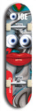 Skateboard deck: Limited edition, North American maple skateboard deck designed by underground artist BellyRash - available widths 7.5 to 8.5 inches in both mellow concave and steep concave shapes. Artwork: EYEBALL JOE logo brand popsicle-shaped deck