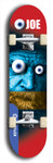 Skateboard deck: Limited edition, North American maple skateboard deck designed by underground artist BellyRash - available widths 7.5 to 8.5 inches in both mellow concave and steep concave shapes. Artwork: EYEBALL JOE logo brand popsicle-shaped deck