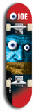 Skateboard deck: Limited edition, North American maple skateboard deck designed by underground artist BellyRash - available widths 7.5 to 8.5 inches in both mellow concave and steep concave shapes. Artwork: EYEBALL JOE logo brand popsicle-shaped deck