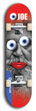 Skateboard deck: Limited edition, North American maple skateboard deck designed by underground artist BellyRash - available widths 7.5 to 8.5 inches in both mellow concave and steep concave shapes. Artwork: EYEBALL JOE logo brand popsicle-shaped deck