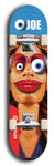 Skateboard deck: Limited edition, North American maple skateboard deck designed by underground artist BellyRash - available widths 7.5 to 8.5 inches in both mellow concave and steep concave shapes. Artwork: EYEBALL JOE logo brand popsicle-shaped deck