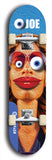 Skateboard deck: Limited edition, North American maple skateboard deck designed by underground artist BellyRash - available widths 7.5 to 8.5 inches in both mellow concave and steep concave shapes. Artwork: EYEBALL JOE logo brand popsicle-shaped deck