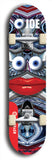 Skateboard deck: Limited edition, North American maple skateboard deck designed by underground artist BellyRash - available widths 7.5 to 8.5 inches in both mellow concave and steep concave shapes. Artwork: EYEBALL JOE logo brand popsicle-shaped deck