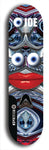 Skateboard deck: Limited edition, North American maple skateboard deck designed by underground artist BellyRash - available widths 7.5 to 8.5 inches in both mellow concave and steep concave shapes. Artwork: EYEBALL JOE logo brand popsicle-shaped deck