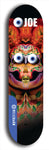 Skateboard deck: Limited edition, North American maple skateboard deck designed by underground artist BellyRash - available widths 7.5 to 8.5 inches in both mellow concave and steep concave shapes. Artwork: EYEBALL JOE logo brand popsicle-shaped deck