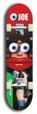 North American maple skateboard deck designed by underground artist BellyRash -- available in widths between 7.5 to 8.5 inches in both mellow concave and steep concave shapes from the BellyRash Limited Edition Blitz Deck series: Eyeball Joe