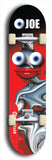 Skateboard deck: Limited edition, North American maple skateboard deck designed by underground artist BellyRash - available widths 7.5 to 8.5 inches in both mellow concave and steep concave shapes. Artwork: EYEBALL JOE logo brand popsicle-shaped deck