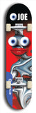 Skateboard deck: Limited edition, North American maple skateboard deck designed by underground artist BellyRash - available widths 7.5 to 8.5 inches in both mellow concave and steep concave shapes. Artwork: EYEBALL JOE logo brand popsicle-shaped deck