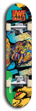 North American maple skateboard deck designed by underground artist BellyRash -- available in widths between 7.5 to 8.5 inches in both mellow concave and steep concave shapes from the BellyRash Limited Edition Blitz Deck series: Uwe Snarls