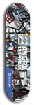 Skateboard deck: Limited edition, North American maple skateboard deck designed by underground artist BellyRash - available widths 7.5 to 8.5 inches in both mellow concave and steep concave shapes. Artwork: ANGRY CRAPFREAK brand popsicle-shaped skateboard deck.