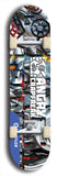 Skateboard deck: Limited edition, North American maple skateboard deck designed by underground artist BellyRash - available widths 7.5 to 8.5 inches in both mellow concave and steep concave shapes. Artwork: ANGRY CRAPFREAK brand popsicle-shaped skateboard deck.