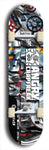 Skateboard deck: Limited edition, North American maple skateboard deck designed by underground artist BellyRash - available widths 7.5 to 8.5 inches in both mellow concave and steep concave shapes. Artwork: ANGRY CRAPFREAK brand popsicle-shaped skateboard deck.