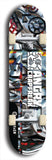 Skateboard deck: Limited edition, North American maple skateboard deck designed by underground artist BellyRash - available widths 7.5 to 8.5 inches in both mellow concave and steep concave shapes. Artwork: ANGRY CRAPFREAK brand popsicle-shaped skateboard deck.