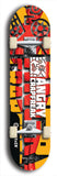 Skateboard deck: Limited edition, North American maple skateboard deck designed by underground artist BellyRash - available widths 7.5 to 8.5 inches in both mellow concave and steep concave shapes. Artwork: ANGRY CRAPFREAK brand popsicle-shaped skateboard deck.