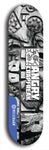 Skateboard deck: Limited edition, North American maple skateboard deck designed by underground artist BellyRash - available widths 7.5 to 8.5 inches in both mellow concave and steep concave shapes. Artwork: ANGRY CRAPFREAK brand popsicle-shaped skateboard deck.