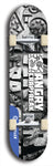 Skateboard deck: Limited edition, North American maple skateboard deck designed by underground artist BellyRash - available widths 7.5 to 8.5 inches in both mellow concave and steep concave shapes. Artwork: ANGRY CRAPFREAK brand popsicle-shaped skateboard deck.