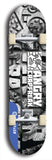 Skateboard deck: Limited edition, North American maple skateboard deck designed by underground artist BellyRash - available widths 7.5 to 8.5 inches in both mellow concave and steep concave shapes. Artwork: ANGRY CRAPFREAK brand popsicle-shaped skateboard deck.