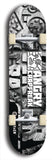 Skateboard deck: Limited edition, North American maple skateboard deck designed by underground artist BellyRash - available widths 7.5 to 8.5 inches in both mellow concave and steep concave shapes. Artwork: ANGRY CRAPFREAK brand popsicle-shaped skateboard deck.