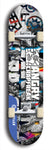 Skateboard deck: Limited edition, North American maple skateboard deck designed by underground artist BellyRash - available widths 7.5 to 8.5 inches in both mellow concave and steep concave shapes. Artwork: ANGRY CRAPFREAK brand popsicle-shaped skateboard deck.