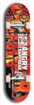 Skateboard deck: Limited edition, North American maple skateboard deck designed by underground artist BellyRash - available widths 7.5 to 8.5 inches in both mellow concave and steep concave shapes. Artwork: ANGRY CRAPFREAK brand popsicle-shaped skateboard deck.
