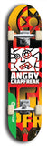 North American maple skateboard deck designed by underground artist BellyRash -- available in widths between 7.5 to 8.5 inches in both mellow concave and steep concave shapes from the BellyRash Limited Edition Blitz Deck series: Angry Crapfreak