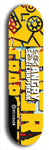 Skateboard deck: Limited edition, North American maple skateboard deck designed by underground artist BellyRash - available widths 7.5 to 8.5 inches in both mellow concave and steep concave shapes. Artwork: ANGRY CRAPFREAK brand popsicle-shaped skateboard deck.