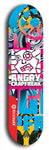 Skateboard deck: Limited edition, North American maple skateboard deck designed by underground artist BellyRash - available widths 7.5 to 8.5 inches in both mellow concave and steep concave shapes. Artwork: ANGRY CRAPFREAK brand popsicle-shaped skateboard deck.