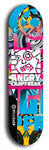 Skateboard deck: Limited edition, North American maple skateboard deck designed by underground artist BellyRash - available widths 7.5 to 8.5 inches in both mellow concave and steep concave shapes. Artwork: ANGRY CRAPFREAK brand popsicle-shaped skateboard deck.