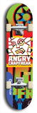 Skateboard deck: Limited edition, North American maple skateboard deck designed by underground artist BellyRash - available widths 7.5 to 8.5 inches in both mellow concave and steep concave shapes. Artwork: ANGRY CRAPFREAK brand popsicle-shaped skateboard deck.