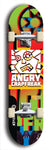 Skateboard deck: Limited edition, North American maple skateboard deck designed by underground artist BellyRash - available widths 7.5 to 8.5 inches in both mellow concave and steep concave shapes. Artwork: ANGRY CRAPFREAK brand popsicle-shaped skateboard deck.